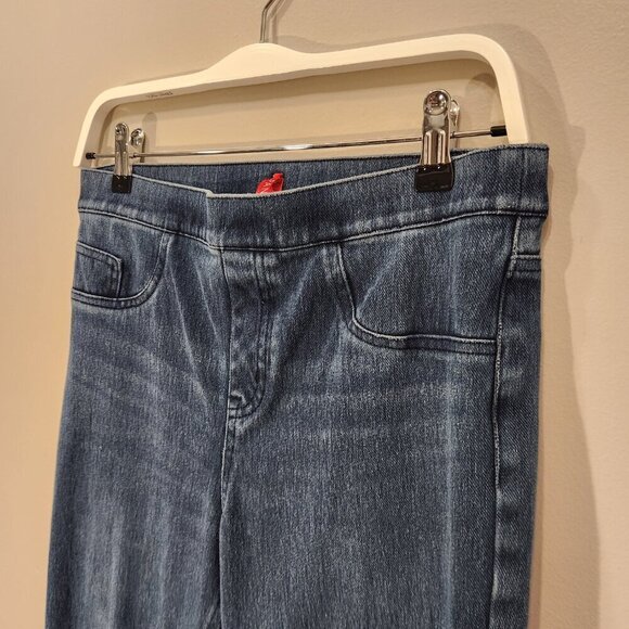 SPANX Jeggings - Women's Dark-Wash Ankle-Length Shaping Faux Denim Blue - Size M - Picture 3 of 6